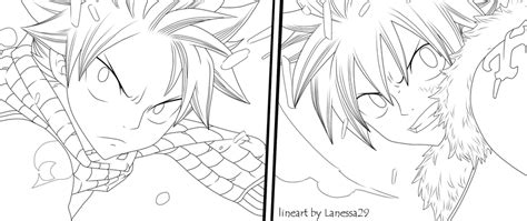 Fairy Tail X Rave Natsu And Haru Lineart By Lanessa29 Rave Master
