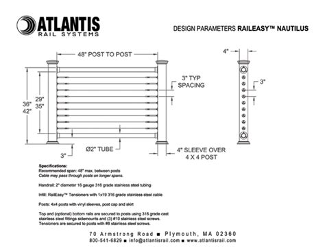 Raileasy™ Nautilus Cable Railing With Stainless Rails Atlantis Rail