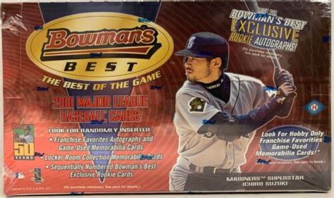 2001 Bowmans Best Mlb Baseball Hobby Box 24 Packs Albert Pujols Rc New