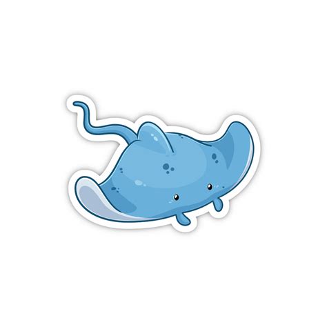 Manta Ray Sticker Cute Animal Drawings Cute Drawings Cartoon Sea