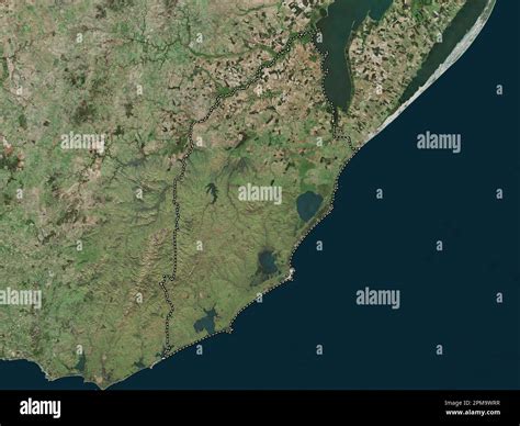 Rocha Department Of Uruguay High Resolution Satellite Map Stock Photo