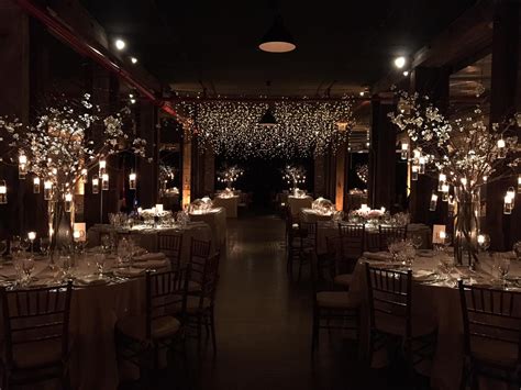 Baby s breath wedding reception ceiling decoration. more fairy lights? LW | Warehouse wedding reception ...