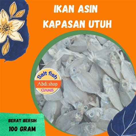 Jual Ikan Asin Kapasan Utuh Kering 100gr Murah Shopee Indonesia