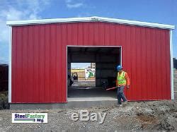 Offering you a great option to repair your car. Steel Factory Mfg 30x50x14 Auto Body Garage Style Metal Shop Storage Building