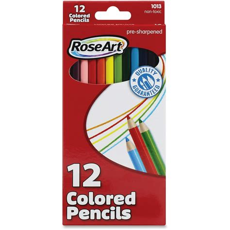 Roseart Pre Sharpened 12 Colored Pencils 12 Set Quantity Walmart