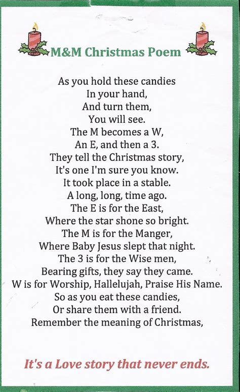 I'd seen christmas m&m poems and decided to come up with an easter version that included as much of the truth of the gospel as possible. 1000+ images about M&M Christmas story on Pinterest | 25th ...