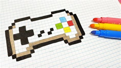 Pixel Art Hecho A Mano Cómo Dibujar Un Mando De Super Nintendo