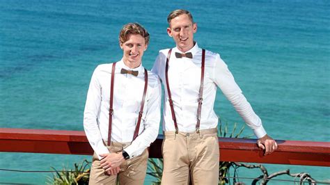athletes sprint to be first same sex couple to marry the courier mail