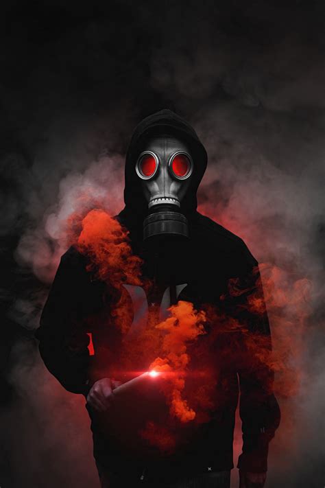 640x960 Gas Mask Boy Iphone 4 Iphone 4s Hd 4k Wallpapersimages