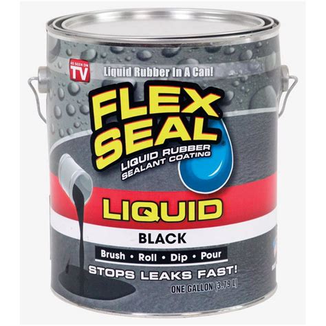 Flex Seal Lfsblkr01 Liquid Rubber Sealant Coating Black Can 1 Gallon