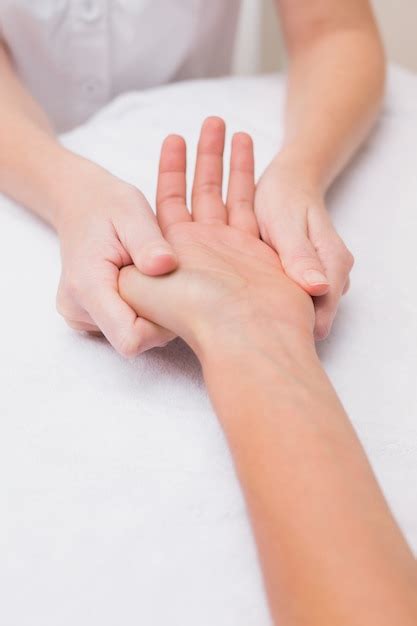 Premium Photo Woman Getting A Hand Massage