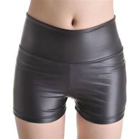 New Sexy Women Shorts Slim Pu Leather Autumn Winter High Waist Shorts