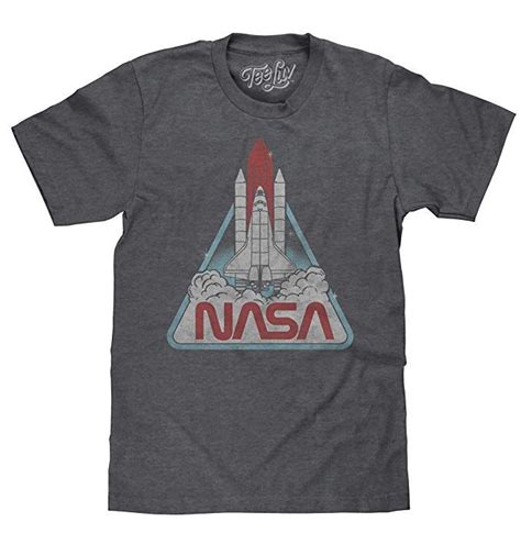 Tee Luv Nasa Space Shuttle Shirt Retro Nasa Worm Logo T Shirt Space