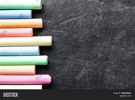 Pieces Color Chalk On Image And Photo Free Trial Bigstock