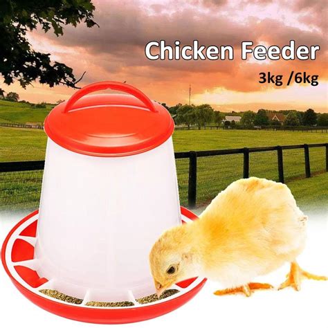 3kg6kg Plastic Feeder Chicken Hen Poultry Drinker Waterer Feeding