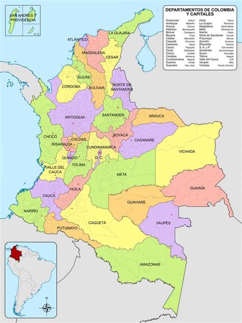 Mapa Político De Colombia Rompecabezas En Línea