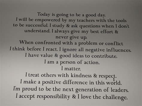 Positive Daily Pledge For Students Who Want To Be Successful Leaders