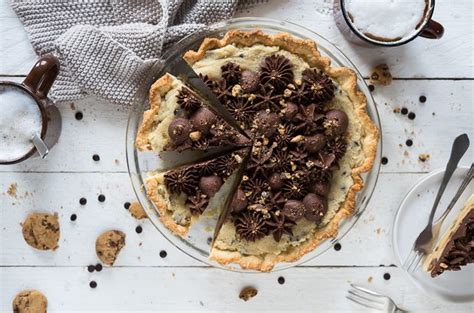 Chocolate Chip Cookie Dough Pie Schokostückchen Keks Teig Kuchen