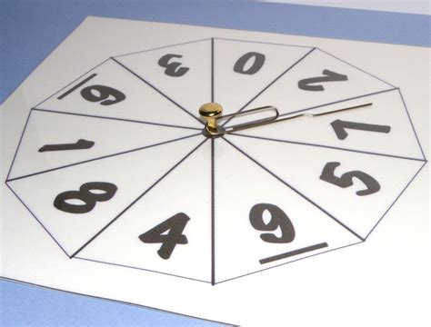 How To Make A Number Spinner 1 To 9 For Maths With Template Number