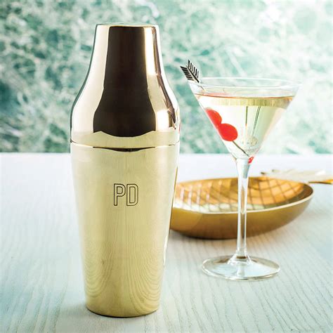 Personalised Initials Brass Cocktail Shaker By Becky Broome