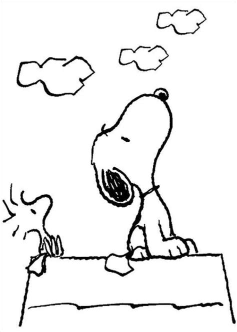 Snoopy Charlie Brown Coloring Pages Posted By Zoey Mercado