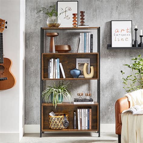 Industrial Bookshelf With Storage Compartment Wholesale Furniture