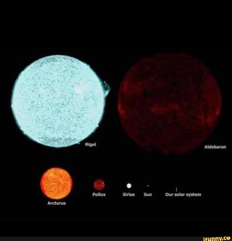 Aldebaran Pollux Sirius Sun Our Solar System Arcturus Ifunny