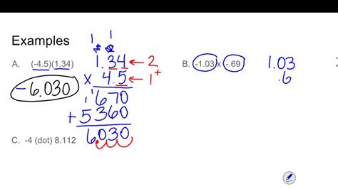 In this article, we will learn how to carry out multiplication of two decimals as well as multiplication of a decimal number and a whole number. Multiplying Decimals with Negatives - YouTube