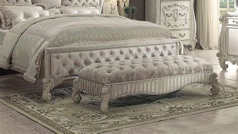 Buy Acme Versailles 21130q Queen Panel Bed In Ivory White Bone