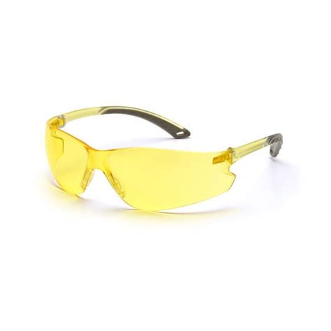 pyramex itek safety glasses amber lens frameless elliotts australia