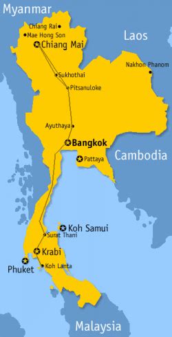 Thajsko Mapa MAPA