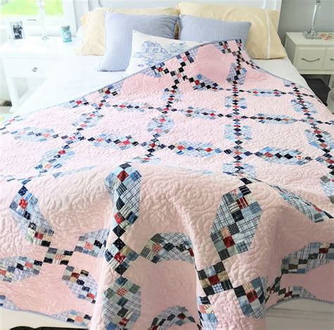 Northern Deb Quilts Pink Double 9 Patch Quilt Is Finished