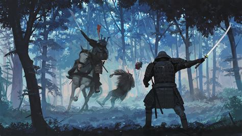 Samurai Battle Forest 4k 3840x2160 10 Wallpaper Pc Desktop