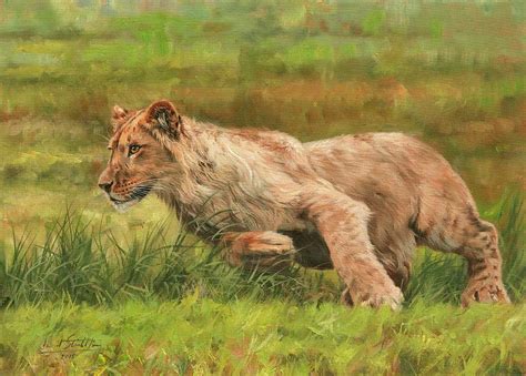 On The Run Painting By David Stribbling Fine Art America
