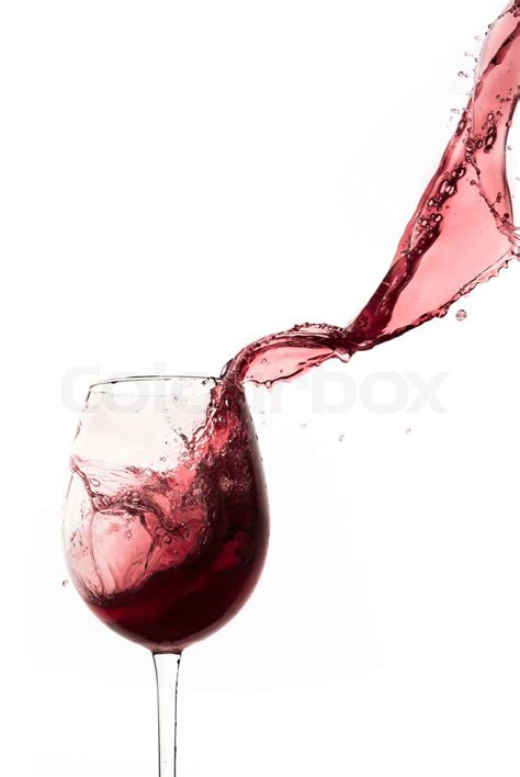 Red Wine Splash Stock Image Colourbox