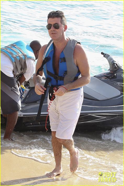 photo shirtless simon cowell draws large female crowd at the beach 14 photo 3021945 just