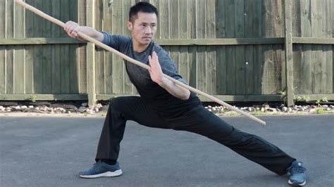 Shaolin Kung Fu Wushu Bo Staff Training Session 6 Youtube