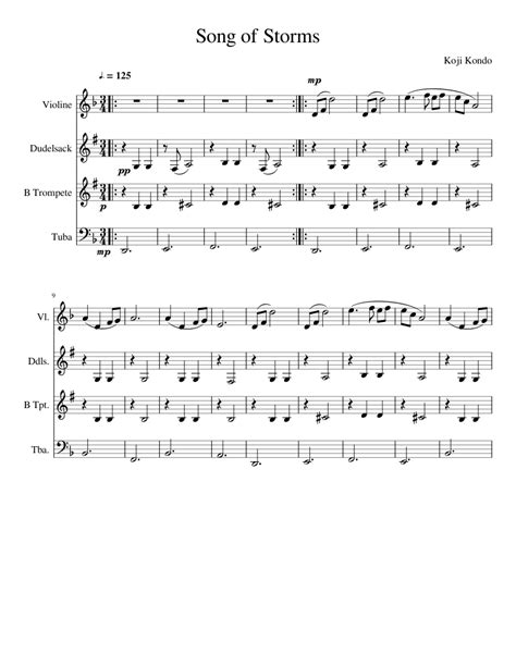 I have chosen to make them in the pdf format for high quality results. Song of Storms_1 Sheet music | Musescore.com
