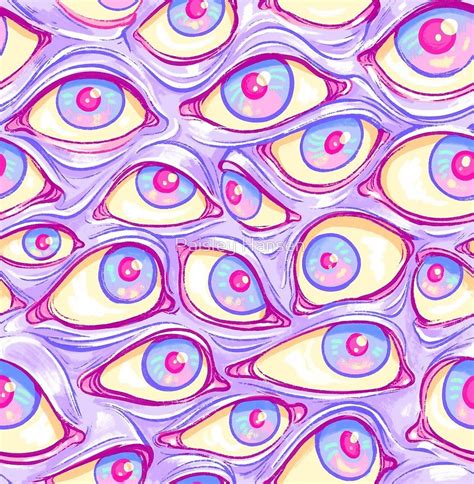 Wall Of Eyes In Purple By Paisley Hansen Iphone Wallpaper Eyes Trippy