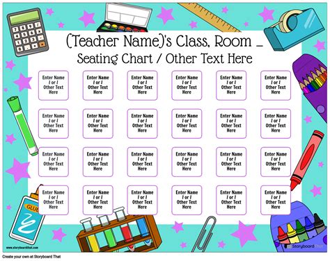 Free Seating Chart Templates Chart Maker For The Classroom