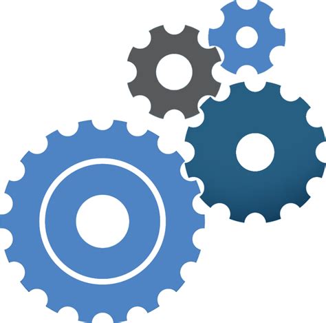 Download Blue Cog Icon Gears Vector Transparent Png Download Seekpng