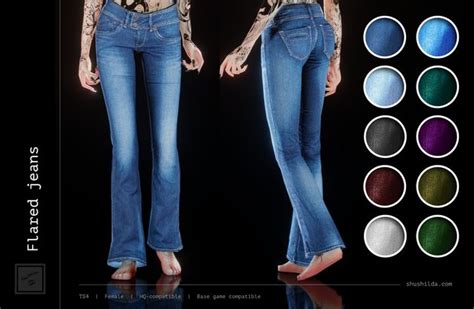 TS4 Flared Jeans Patreon Sims 4 Mods Clothes Flare Jeans Sims 4