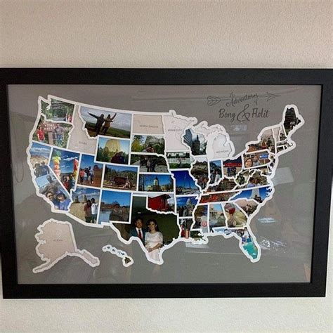 Personalized 50 States Photo Map A Unique Usa Travel Collage In 2020