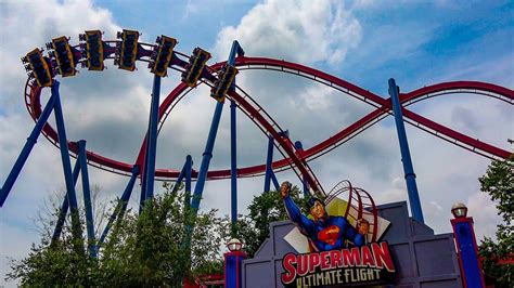 Superman Ultimate Flight Roller Coaster Front Seat Pov Six Flags Over Georgia 4k 60fps Youtube