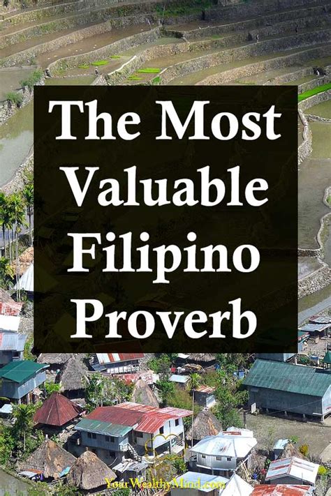 The Most Valuable Filipino Proverb Your Wealthy Mind