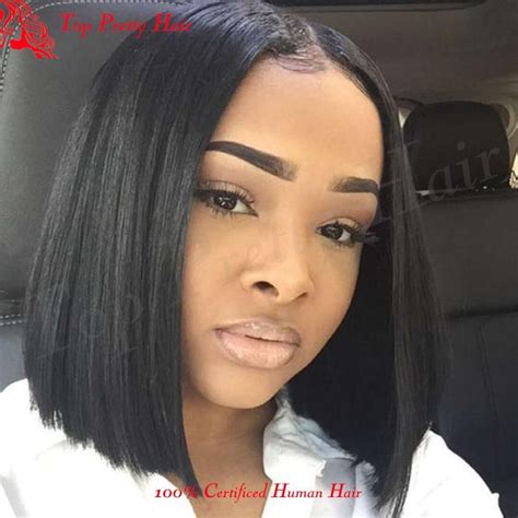 New Layered Short Brazilian Bob Wig Middle Part Bob Full Lace Front Wigs For Fashion Women Short