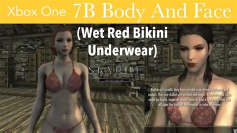 Skyrim Se Xbox One Mods B Body And Face Wet Red Bikini Underwear