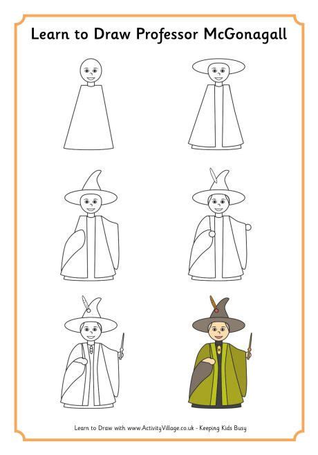 How to draw a cute starbucks coffee cup step by step cartoon drink. Learn to Draw Professor McGonagall | Harry potter painting ...