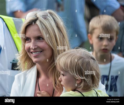 Penny Lancaster And Aiden Patrick Stewart Hi Res Stock Photography And