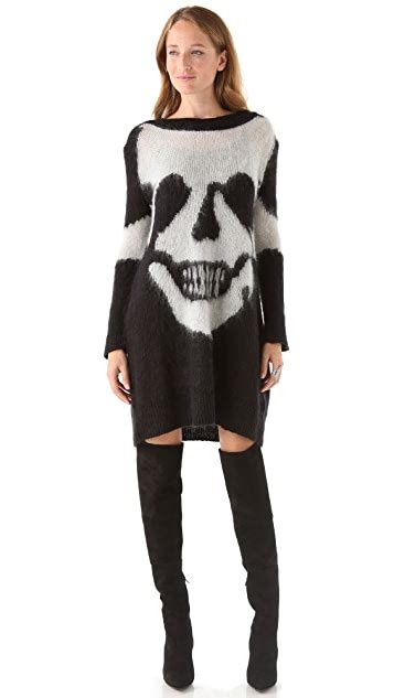 Mcq Alexander Mcqueen Skull Intarsia Sweater Dress Shopbop